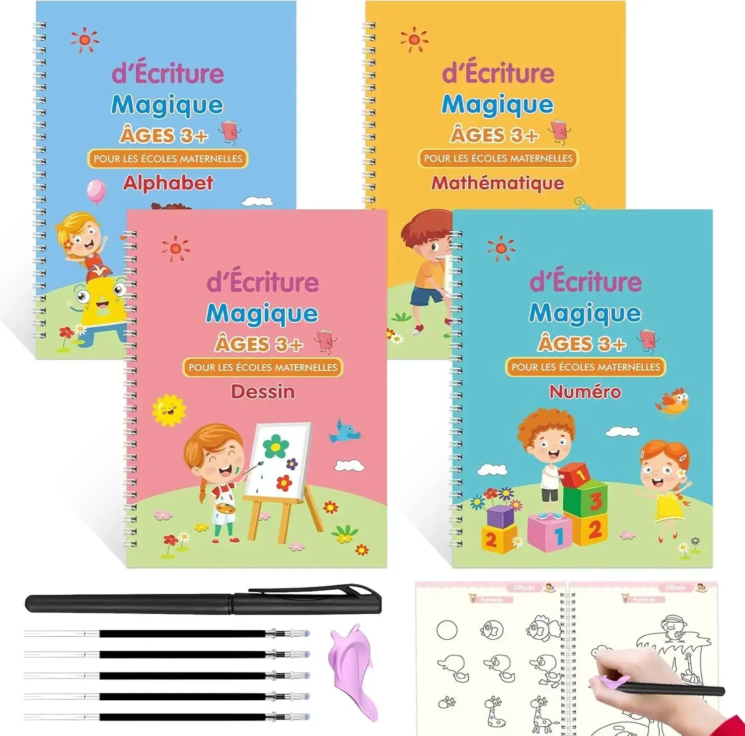 French Handwriting Workbooks, Set of 4