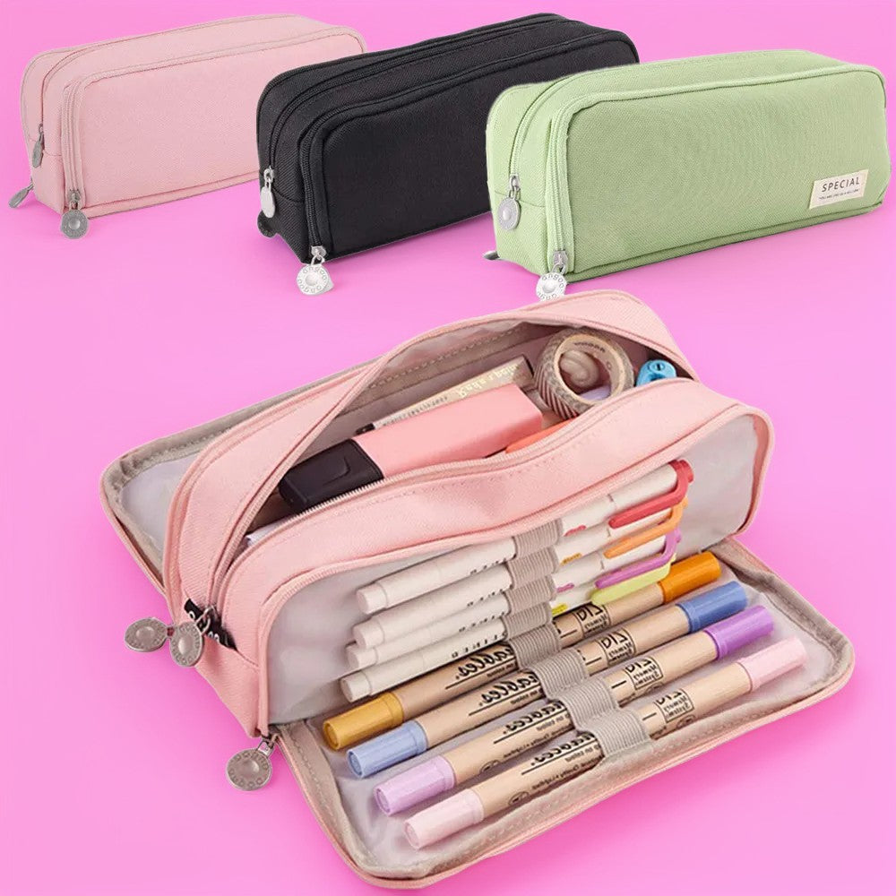 Girls’ Three-Compartment Pencil Case