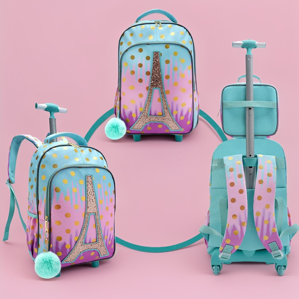 Girls’ Wheeled School Bag