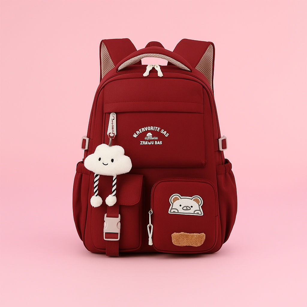 Girls’ Three-Compartment Middle School Backpack