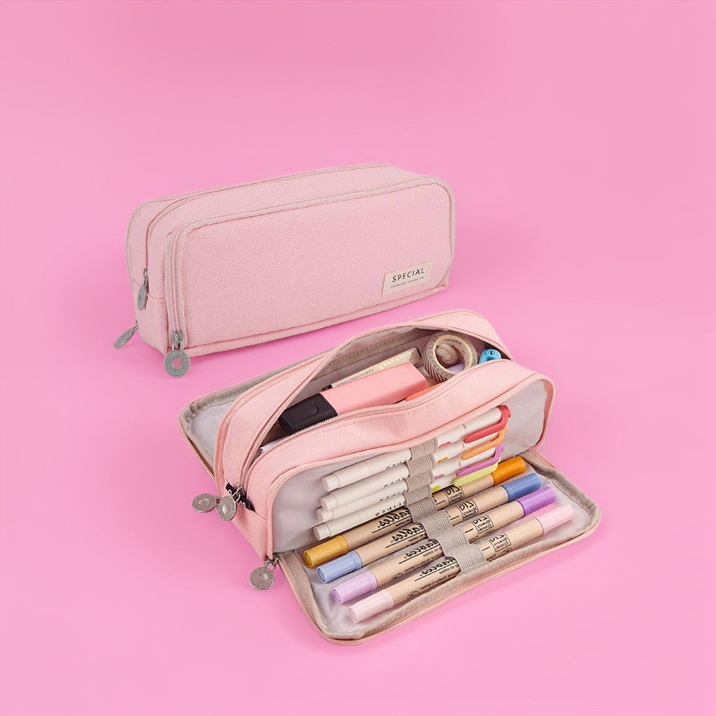 Girls’ Three-Compartment Pencil Case