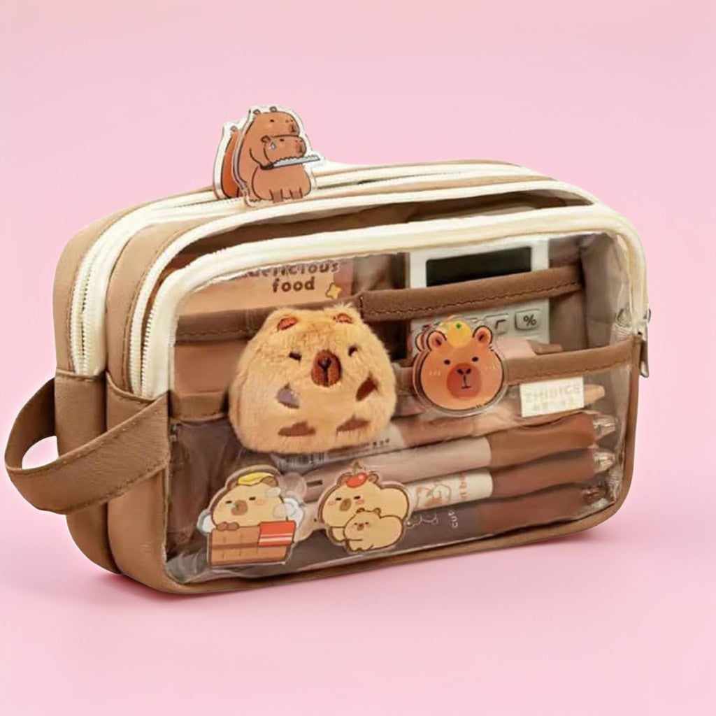 Girls’ Double-Compartment Pencil Case