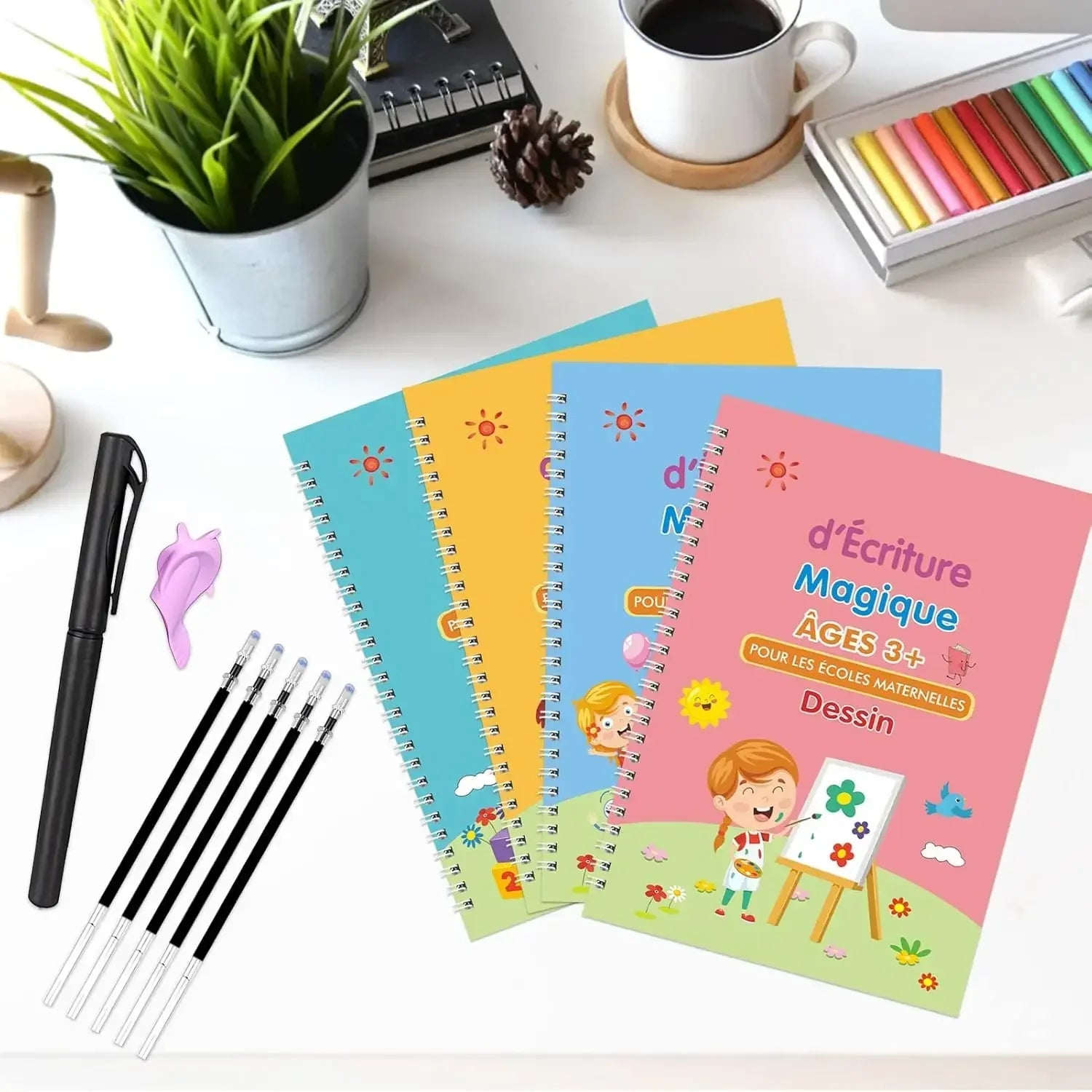 French Handwriting Workbooks, Set of 4